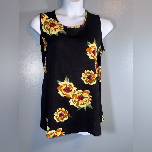 White Mark Black Floral Cold Shoulder Top – Size 3XL - Picture 4 of 10
